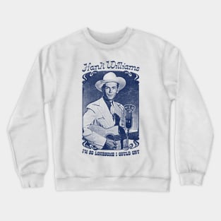 Hank Williams /// Vintage Faded Style Fan Design Crewneck Sweatshirt